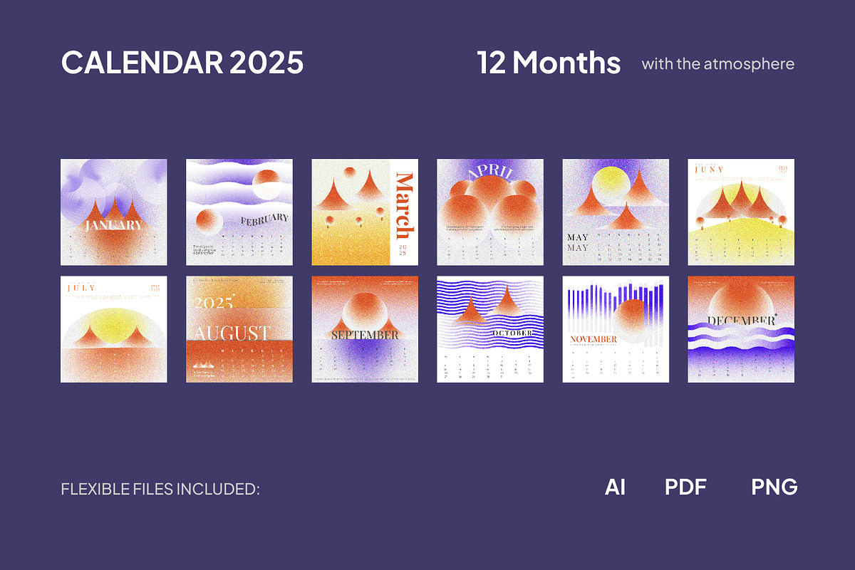 Calendar 2025, a Marketing Template by Fourshape (Photo 3 of 6)