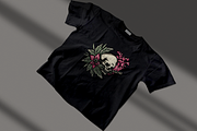Skull with flowers and heart, an Object Illustration by nomlimo.com (Thumbnail 3 of 3)