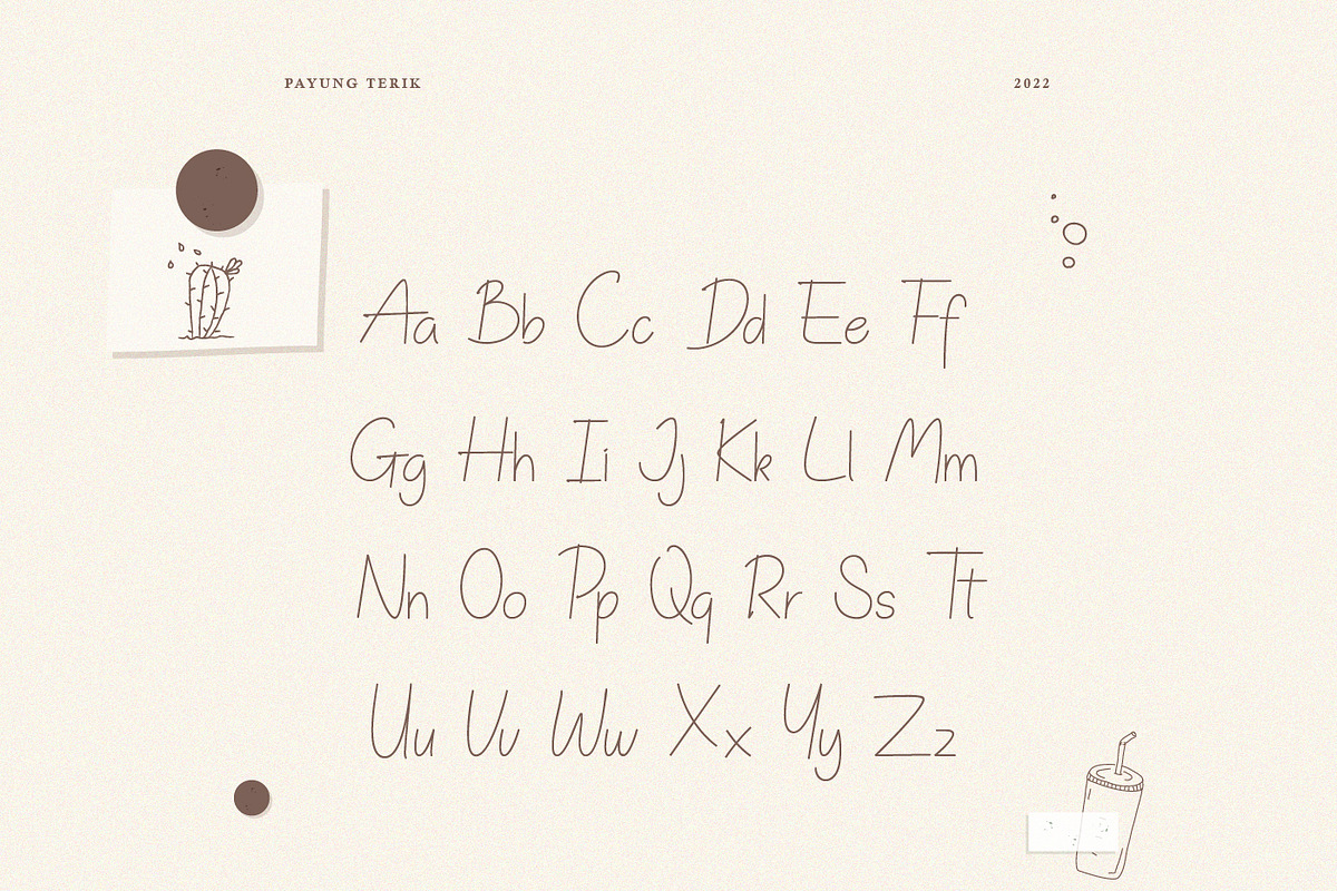 Payung Terik Script Handwritten, a Script Font by infernostudio3 (Photo 8 of 10)