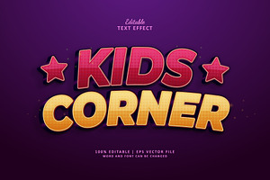 Text Effect Kids Corner, a Layer Style Add-On by Navy Graphic