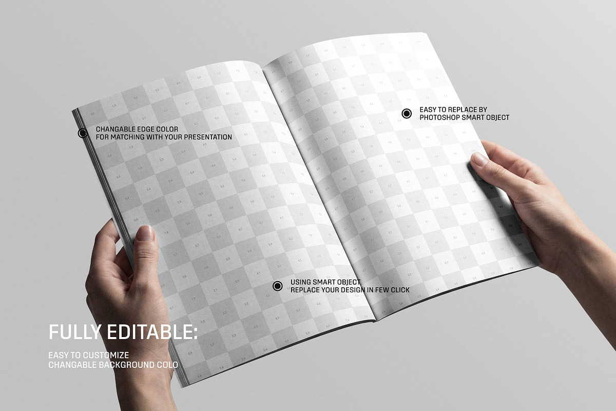A4 Magazine Holding By Hand Mockup, a Books & Magazine Mockup by Toasin ...