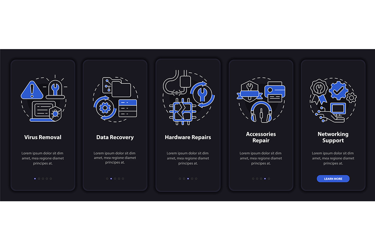 Types of repairs app screen, a Templates & Theme by IMG Visuals