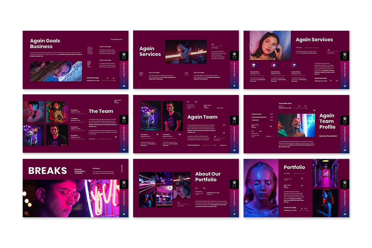 Again - PowerPoint & Google Slide, a Presentation Template by Raseuki (Photo 2 of 5)