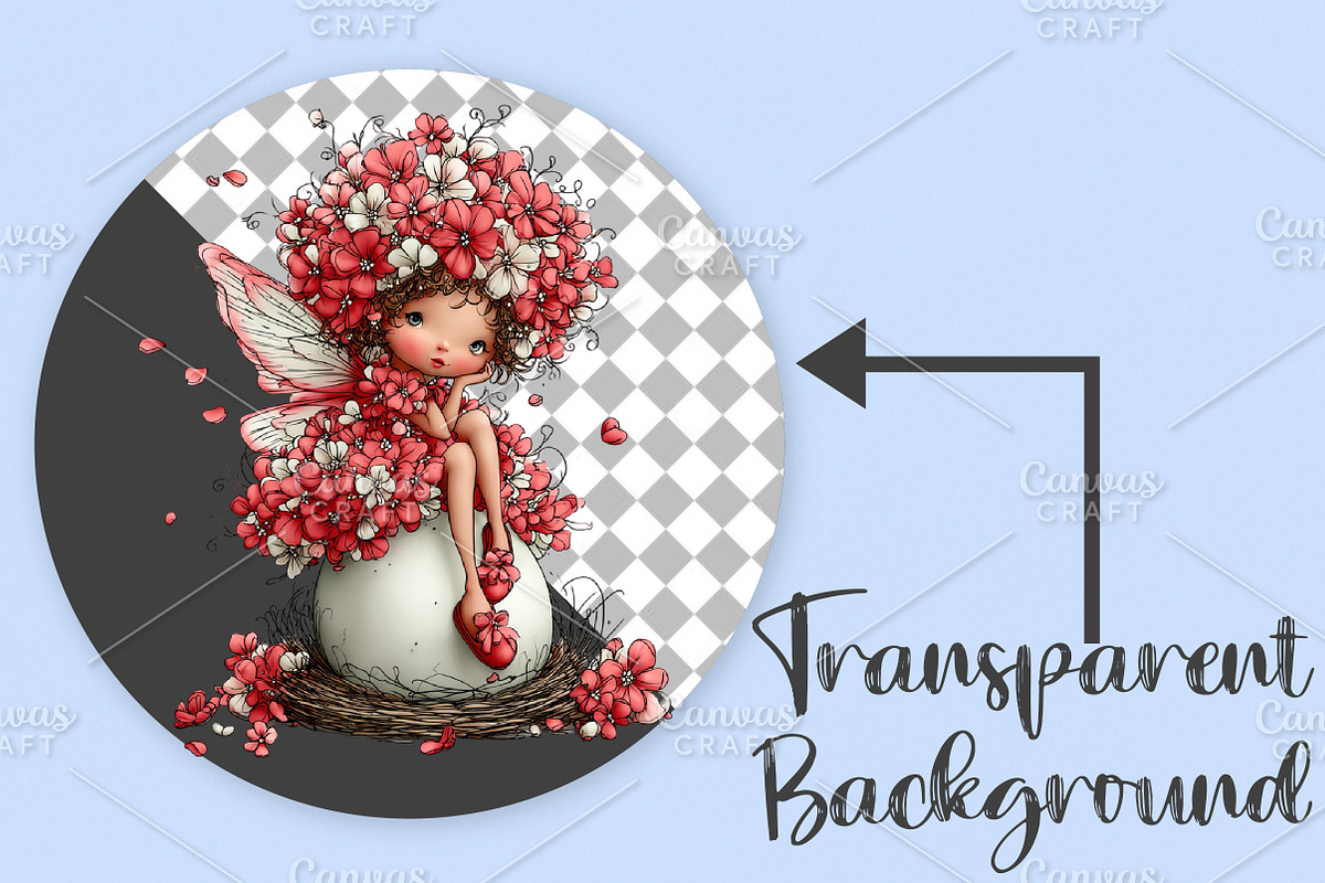 Whimsical Easter Fairy Clipart PNG, an Illustration by Canvas Craft (Photo 5 of 7)