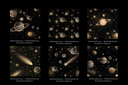 NOIR CELESTIA - SEAMLESS PATTERNS, a Pattern Graphic by LUSH Studio (Thumbnail 2 of 6)