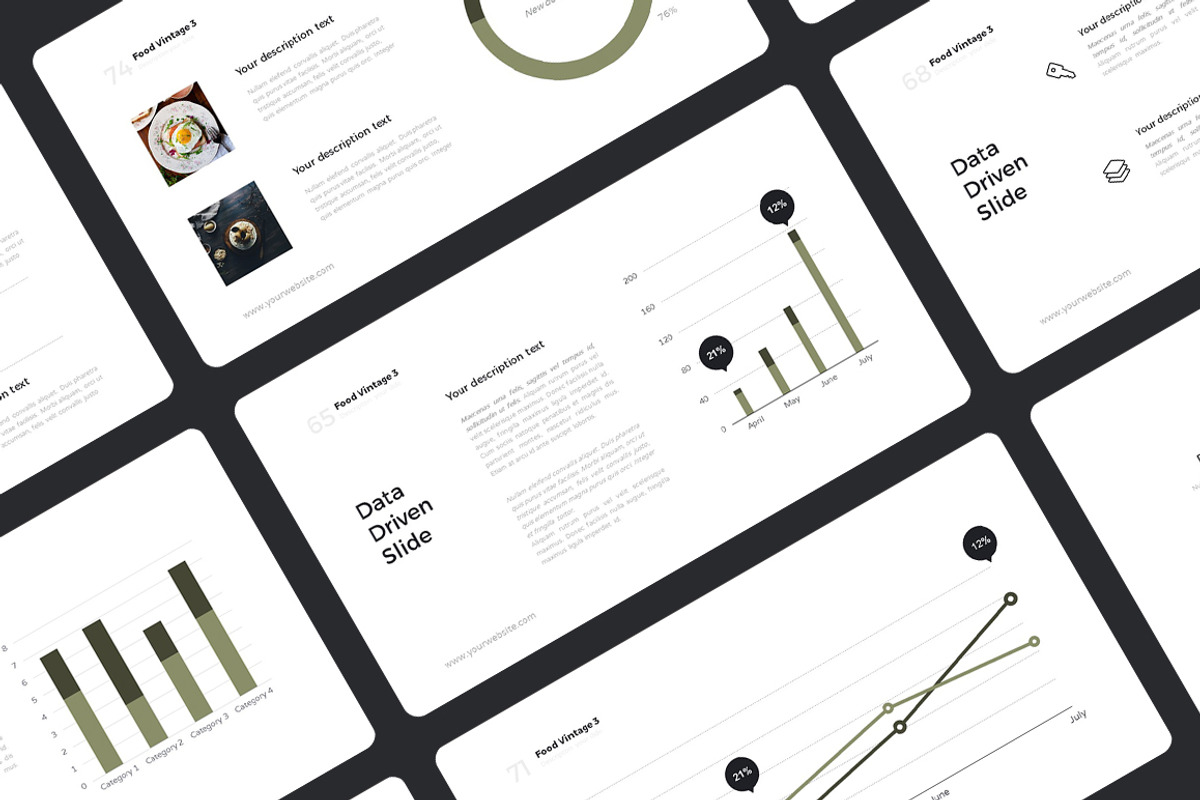 Food Vintage Presentation Template, a Presentation Template by CaDesign (Photo 3 of 6)