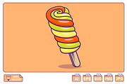 Twister Ice Cream Cartoon, a Food Illustration by Artstorystudio (Thumbnail 1 of 3)