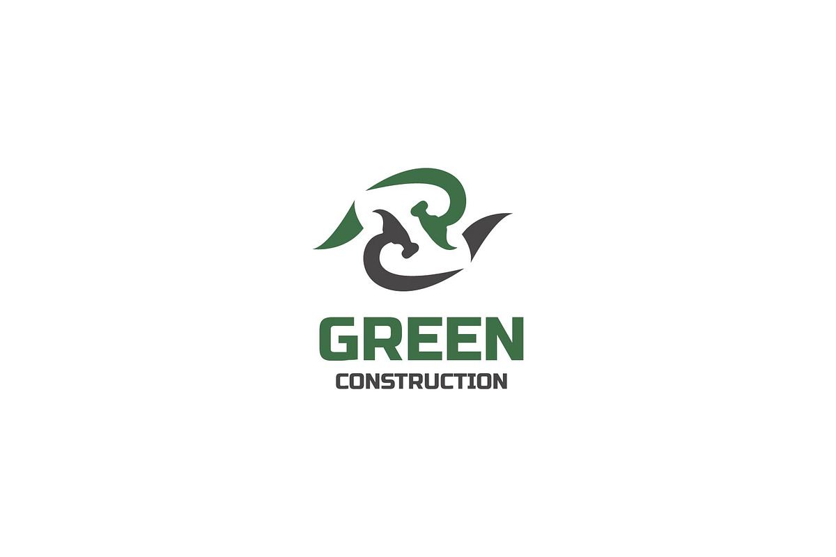 green construction concept logo, a Branding & Logo Template by ZHR Creative