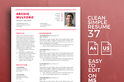 RESUME 37, a Resume Template by graphicalcium (Thumbnail 1 of 2)