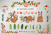 Cute Sloths Prints & Patterns, an Animal Illustration by Dasha_D (Thumbnail 13 of 13)