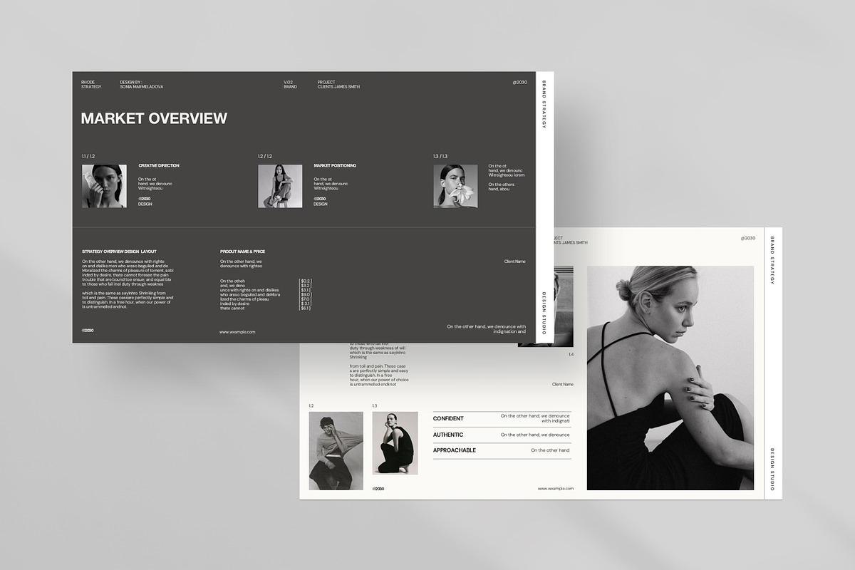 RHODE | Brand Strategy Presentation, a Presentation Template by CreativexGenius (Photo 5 of 10)