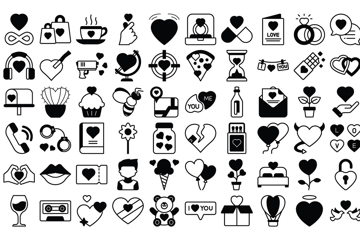 Love and Romance Vector Icons, a Solid Icon by Vector Portal (Photo 4 of 6)