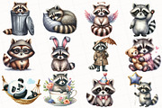 Cute Raccoon Sublimation Clipart, an Illustration by OK Design (Thumbnail 5 of 5)
