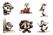 Christmas Animals clipart, an Illustration by CreationArt (Thumbnail 5 of 6)