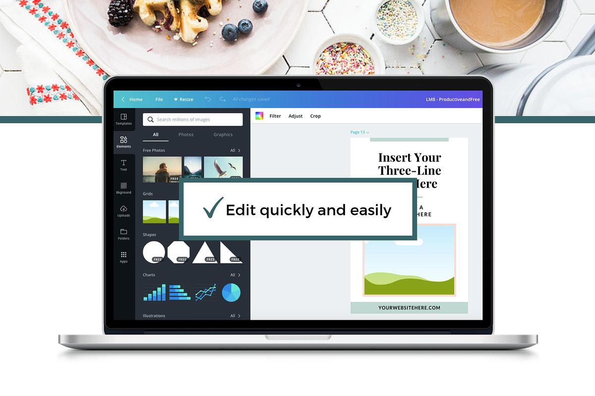 Pinterest Pin Template, a Social Media Template by ProductiveandFree (Photo 8 of 9)