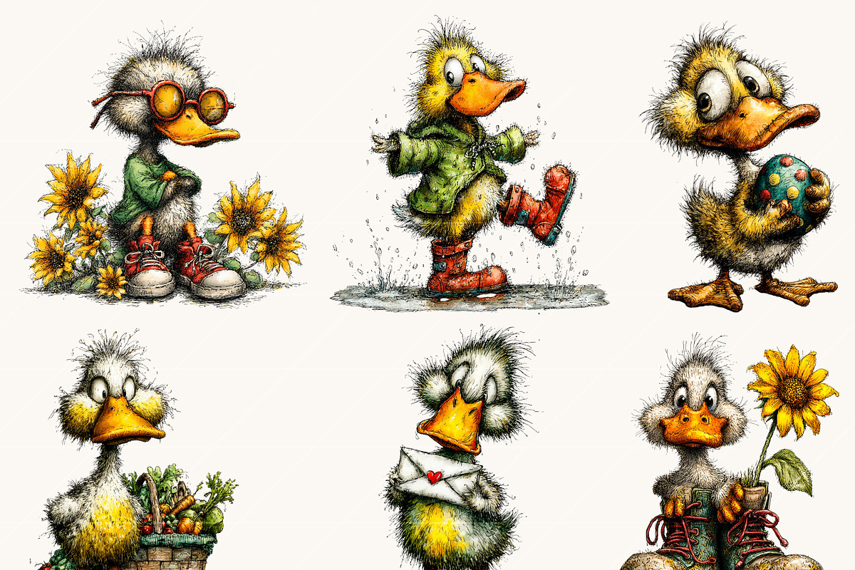 Cute Quirky Funny Duck Clipart, an Animal Illustration by Design Scotch (Photo 6 of 7)