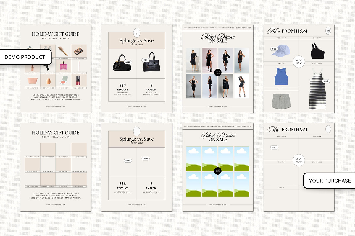 Fashion Blogger LTK Canva Template, a Social Media Template by Deb Creative Studio (Photo 6 of 9)