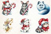Christmas Animals Clipart, an Illustration by DreamCafeArt (Thumbnail 8 of 8)