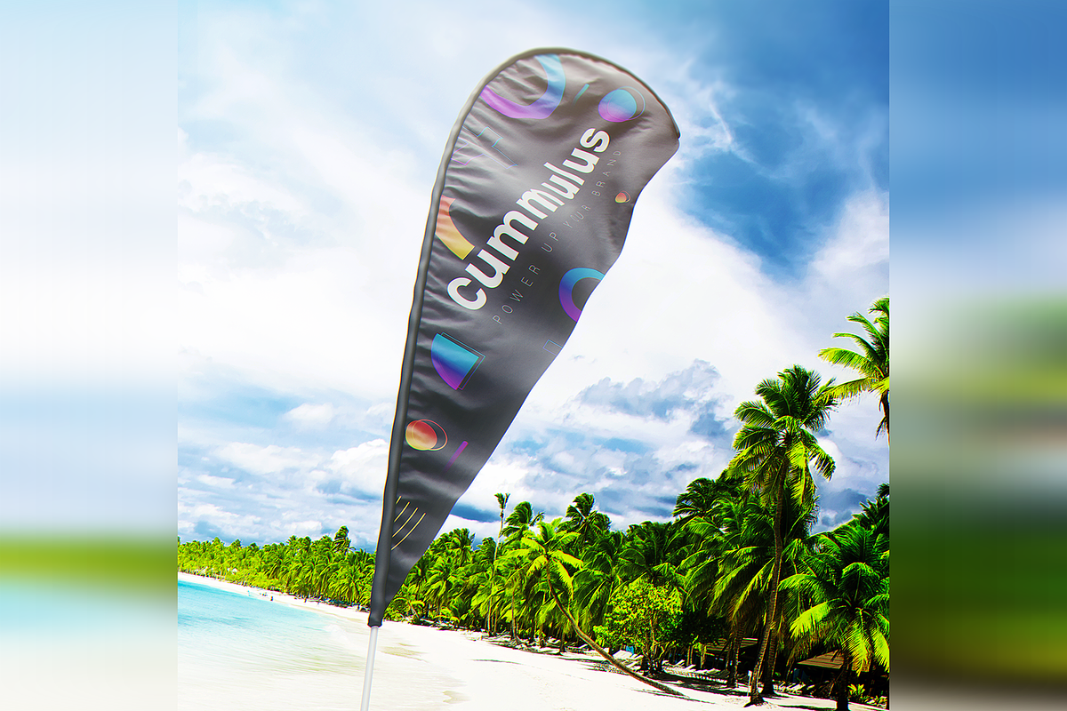 Quill Feather Bow Sail Flag MockUp, an Advertising Mockup by coloformia (Photo 13 of 15)