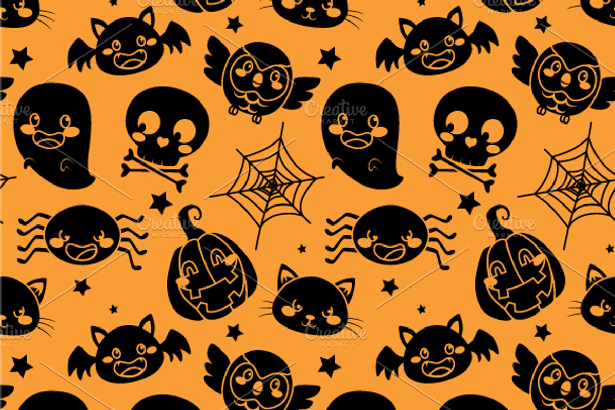 Three Seamless Halloween Patterns preview 2