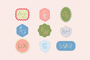 Ribbons Monogram Font, a Handwritten Font by Design by Laney (Thumbnail 4 of 13)