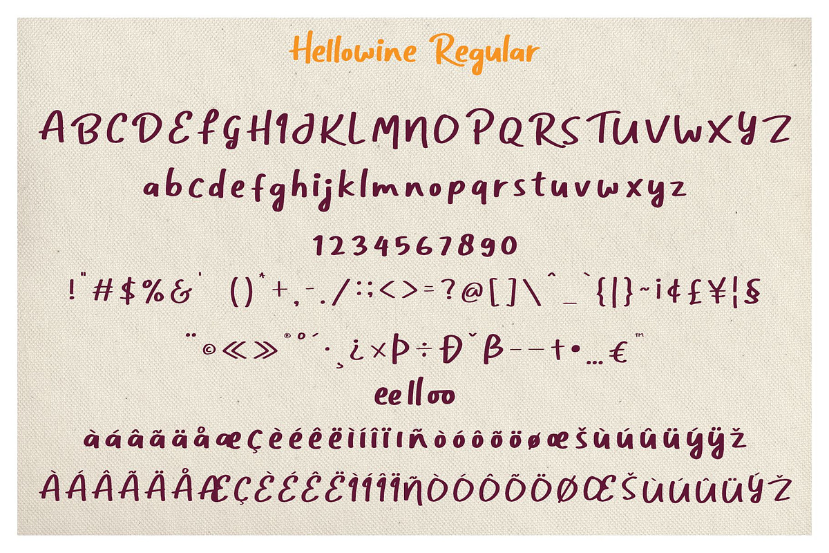 Hellowine - Cute Handwritten Font preview 3