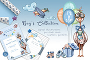 Boy's Collection baby shower kit, a Decorative Illustration by artdreamer (Thumbnail 1 of 6)