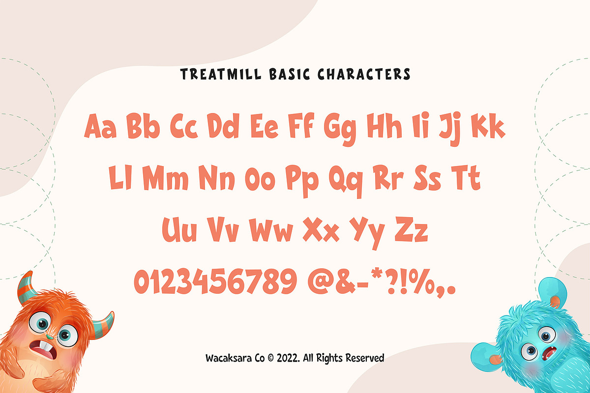 Treatmill Font, a Font by Wacaksara Co. (Photo 6 of 8)
