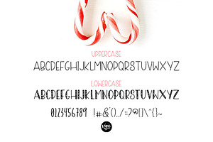 PEPPERMINTY CandyCane Christmas Font