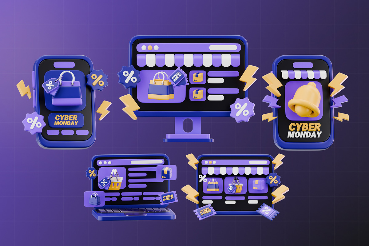 Cyber Monday 3D Icon Pack, an Object 3D Model by Haps Space (Photo 5 of 5)