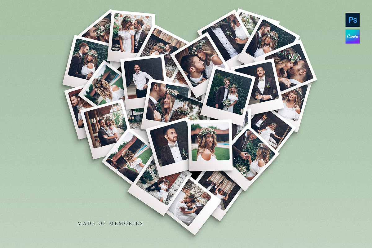 Love Heart Photo Collage Template, a Social Media Template by DesignerCandies (Photo 5 of 5)