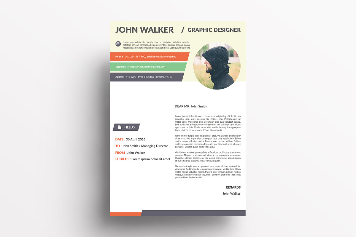 Creative Resume V3, a Resume Template by KHIDD (Photo 3 of 7)