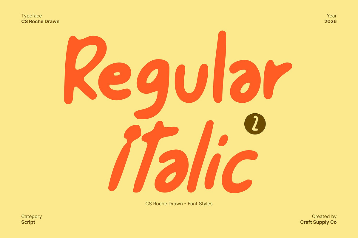 CS Roche Drawn, a Handwritten Font by Craft Supply Co. (Photo 4 of 8)