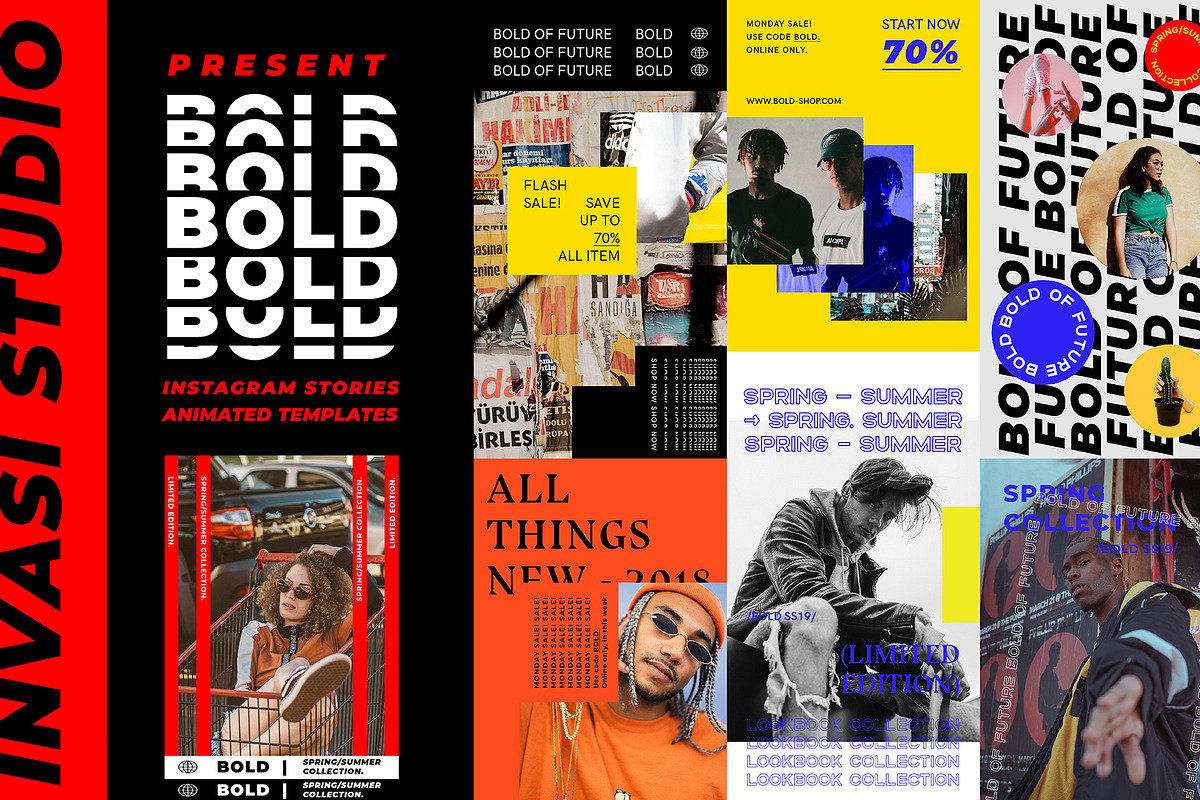 BOLD-Instagram Stories Animated, a Social Media Template by Invasi Studio (Photo 1 of 15)