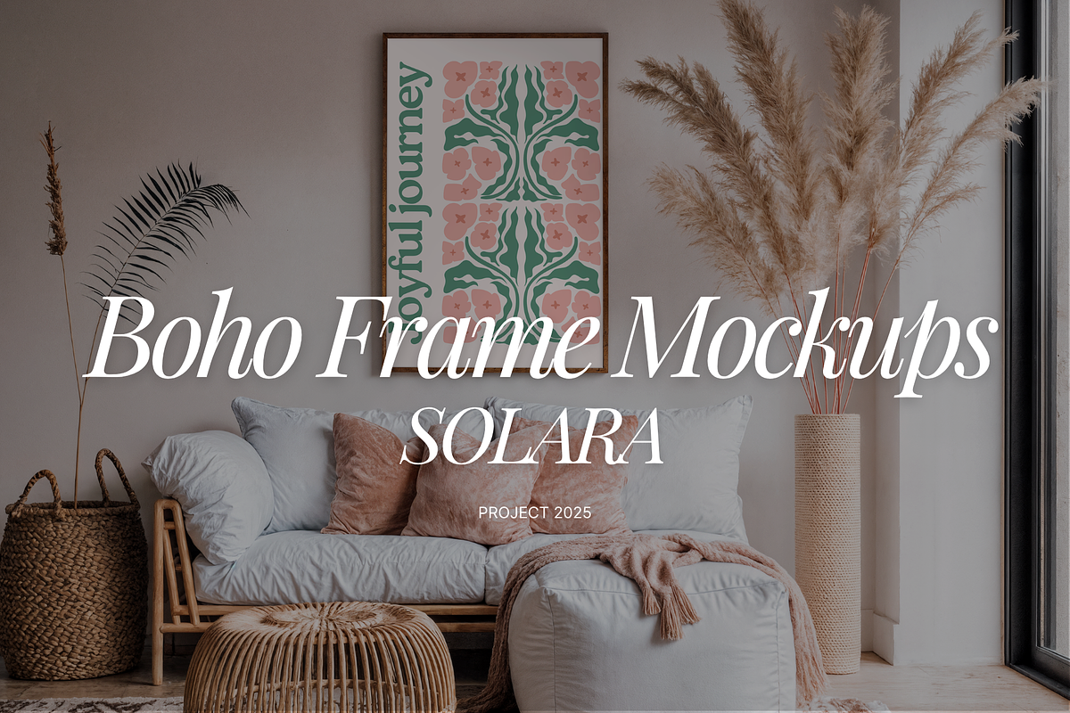 SOLARA Boho Frame Mockup (11 PSD), a Mockup by vikes.art (Photo 8 of 8)