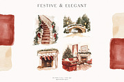 Elegant & Festive Collection, a Seasonal Illustration by PeDe Designs (Thumbnail 7 of 31)