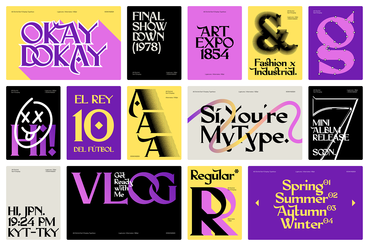 AO Orchid - Decorative Typeface, a Serif Font by OwunStudio (Photo 8 of 15)