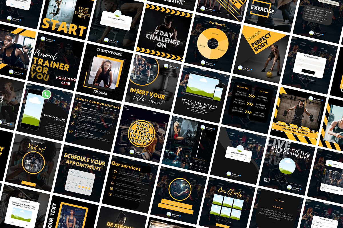 Premium Gym Canva Templates, a Social Media Template by Canvagator (Photo 2 of 3)