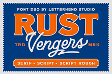 Rust Vengers  Font Duo