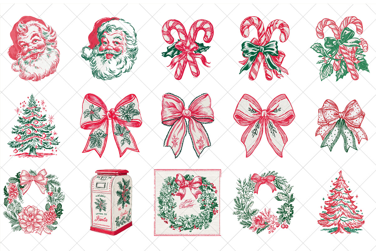 Christmas Line Art Png Bundle, an Illustration by SinaCreation (Photo 2 of 7)