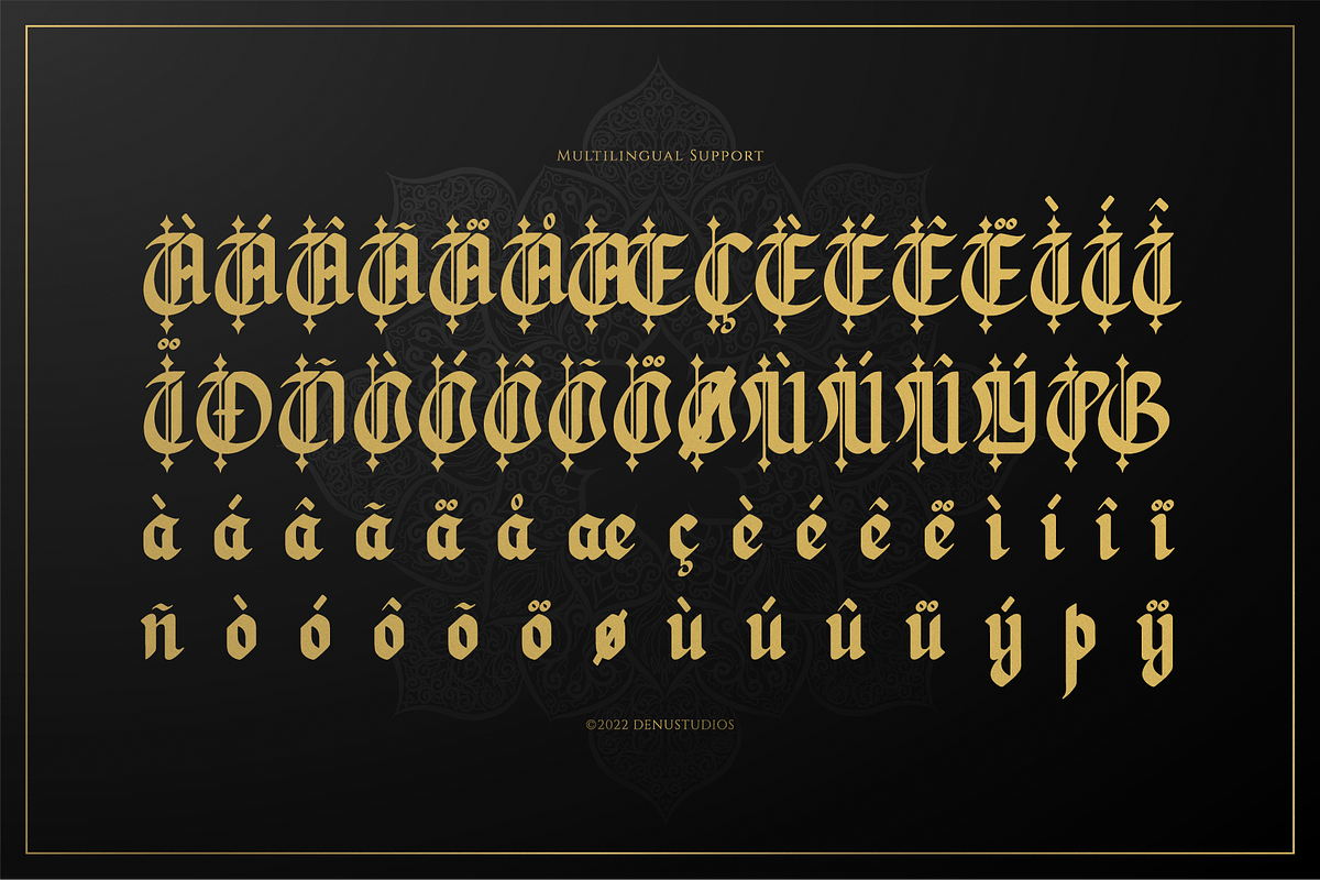 Khaleed | Blackletter Arabic Font, a Script Font by Denustudios (Photo 11 of 12)