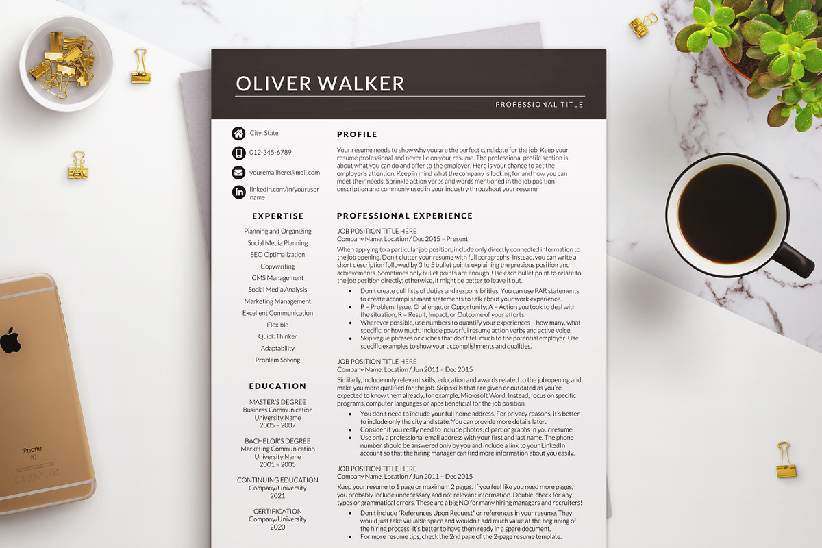 Business Resume CV Template, a Resume Template by BestResumes.Co (Photo 1 of 9)