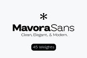 Mavora Sans Typeface - 45 Weights, a Sans Serif Font by HipFonts (Thumbnail 1 of 10)