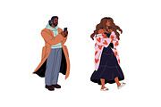 Stylish African American people set, a Person Illustration by PaperTrident (Thumbnail 9 of 9)