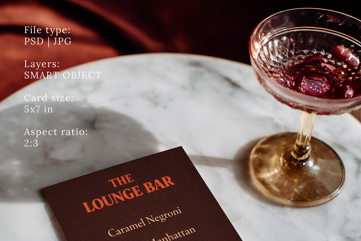 Marble Vintage 5x7 Invitation Mockup, a Product Mockup by Serenefeeling (Photo 3 of 6)
