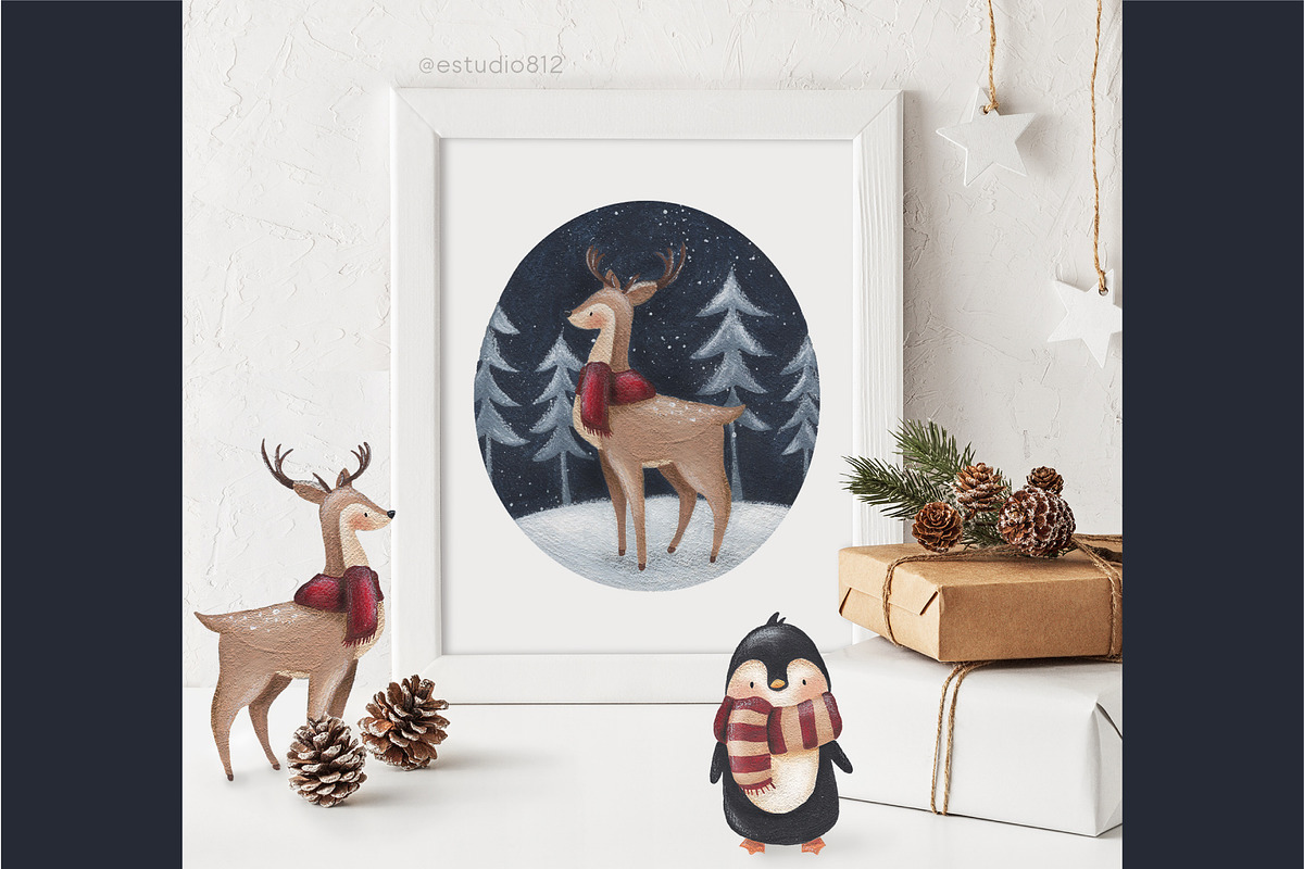 Woodland Christmas, an Animal Illustration by Estudio 812 (Photo 7 of 7)