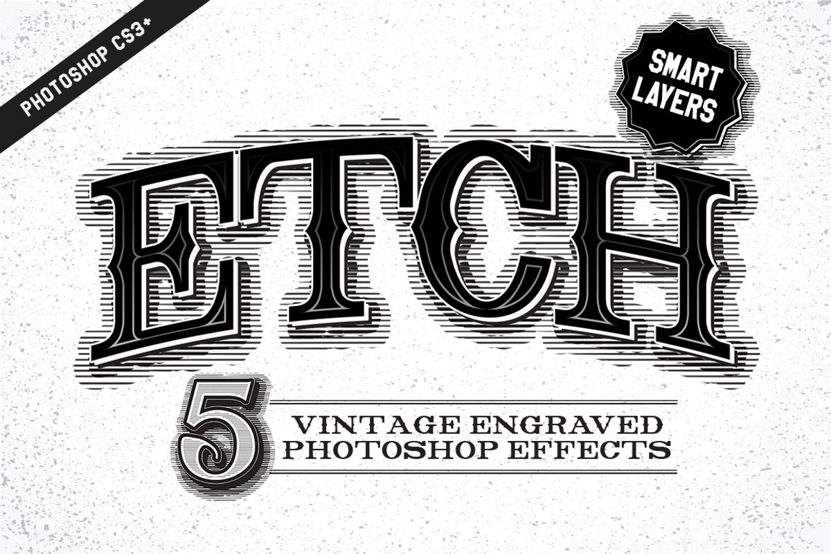 Etch Vintage Photoshop Effects, a Layer Style Add-On by Designdell (Photo 1 of 5)