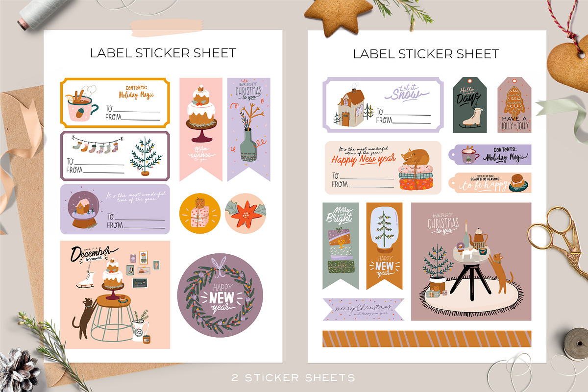 Cute Christmas & New Year BUNDLE, a Seasonal Illustration by Ruslana Lubenets (Photo 31 of 104)