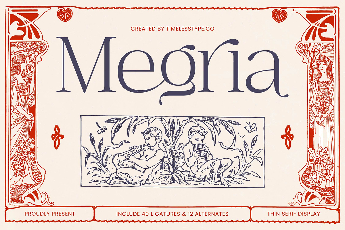 Megria Elegant Thin Serif Display, a Serif Font by timelesstype.co (Photo 1 of 20)