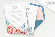 Wedding suite - Dusty blue & rosy, an Invitation Template by Alewiena (Thumbnail 4 of 5)